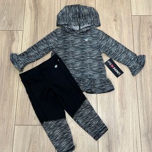 NWT Limited Too Athletic Leggins and Long Sleeve Hooded Shirt Set